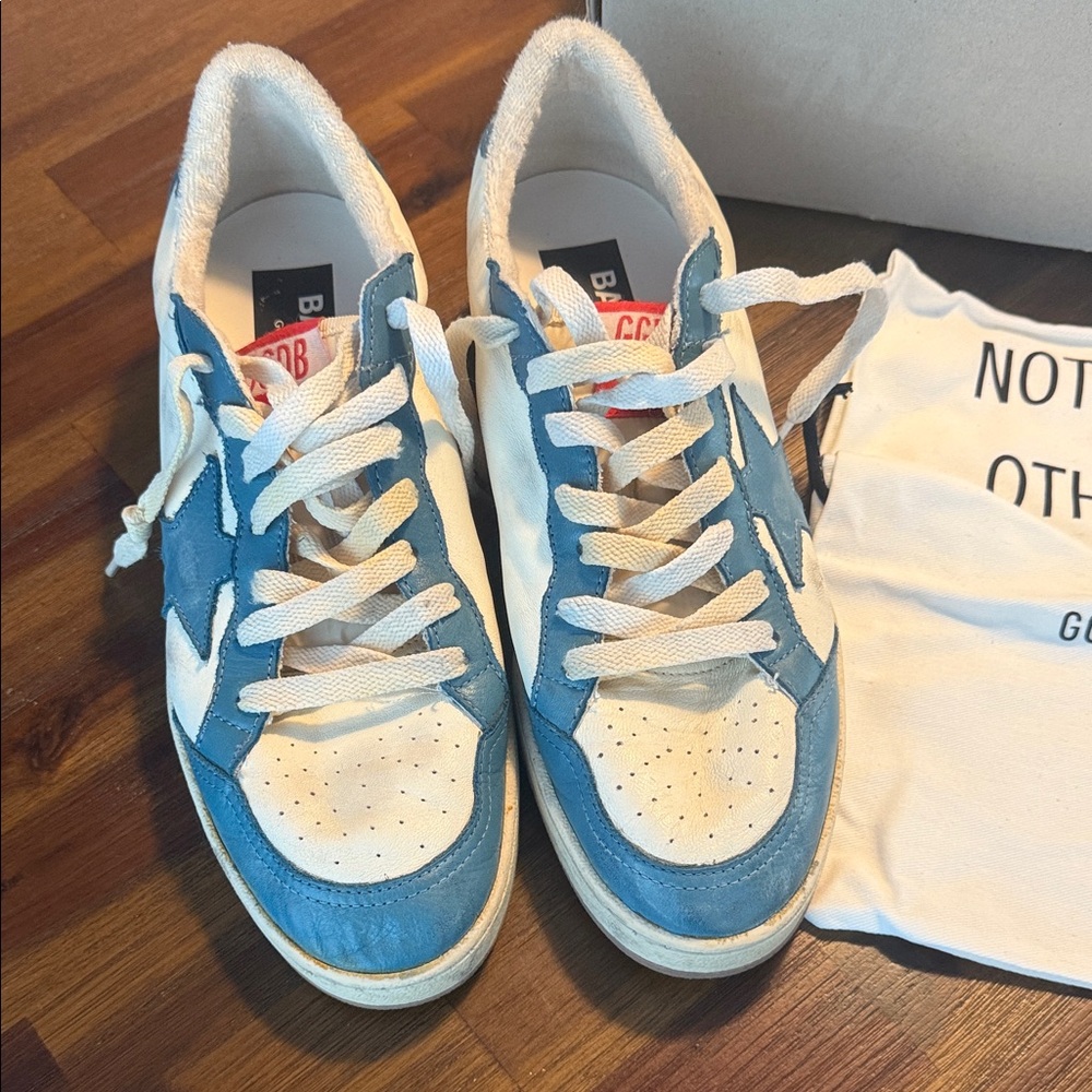Golden Goose White and Blue Women's Sneakers
